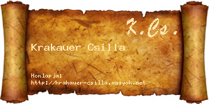 Krakauer Csilla névjegykártya